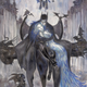 Batman is holding a sleeping woman.